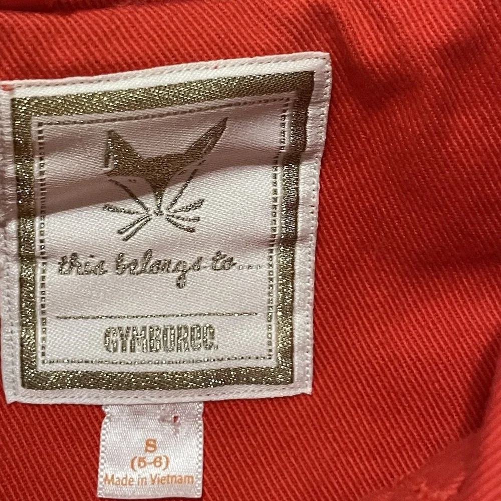 Gymboree Orange Red‎ Holidays Christmas Rain Jacket Girls Small 5/6 School